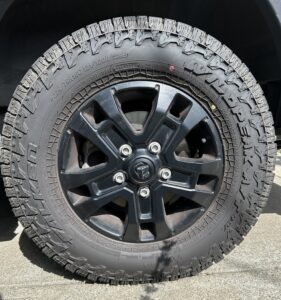 2023 black Promaster wheel and tire